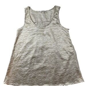 Royal Standard Green & White Tiger Stripe Sleepwear Pajama Tank Top Sz J54